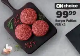 OK Foods OH choice Burger Patties offer
