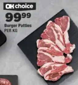 OK Foods OH choice Burger Patties offer