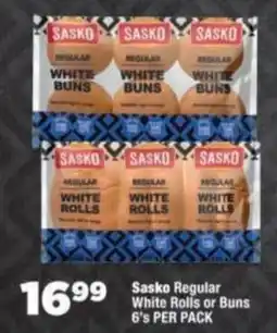 OK Foods Sasko Regular White Rolls or Buns offer