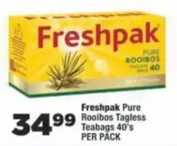OK Foods Freshpak Pure Rooibos Tagless Teabags offer