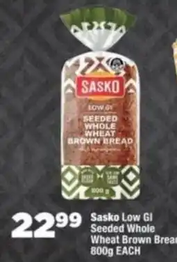OK Foods Sasko Low GI Seeded Whole Wheat Brown Bread offer