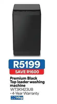 OK Furniture Premium black top loader washing machine wt3k1423ub offer