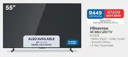 OK Furniture Hisense - 4k mini led tv 55u6q offer