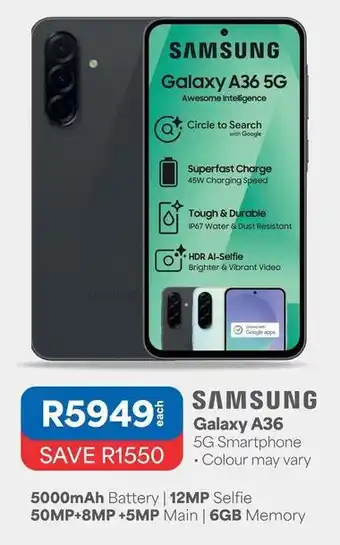 OK Furniture Samsung - galaxy a36 5g smartphone offer