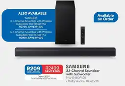 OK Furniture Samsung - 2.1-channel soundbar with subwoofer hw-b450/xa offer