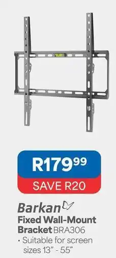 OK Furniture Fixed wall-mount bracket bra306 offer
