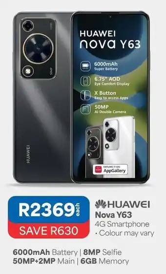 Huawei - nova y63 4g smartphone