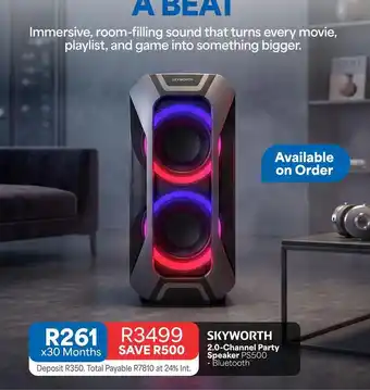 Skyworth - 2.0-channel party speaker ps500