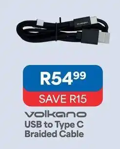 OK Furniture Volkano - usb to type c braided cable offer