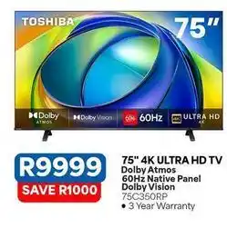 OK Furniture Toshiba - 75 4k ultra hd tv offer