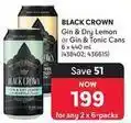 Makro Crown - gin & dry lemon or gin & tonic cans (438402 436615) offer