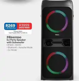 OK Furniture Hisense - dj party speaker with subwoofer hp300 offer