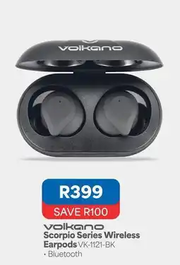 OK Furniture Volkano - scorpio series wireless earpods vk-1121-bk offer
