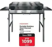 Makro Megamaster - portable stainless steel charcoal braai (462148) offer