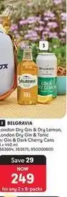 Makro Savanna - london dry gin & dry lemon, london dry gin & tonic or gin & dark cherry cans 6 x 440 ml offer