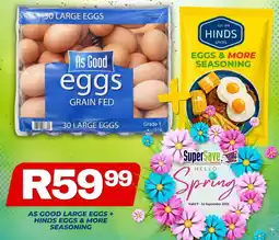 Super Save As Good eggs + Hinds Eggs & More Seasoning offer