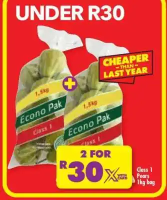CLASS 1 PEARS 1kg bag