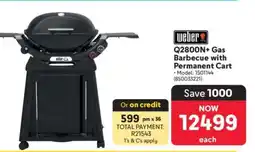 Makro Weber Q2800N+ Gas Barbecue with Permanent Cart offer