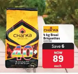 Makro Charka 4 kg Braai Briquettes offer