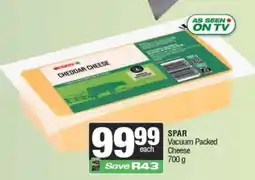 Spar SPAR Vacuum Packed Cheese offer
