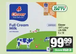 Spar Clover UHT Long-Life Milk 6 x 1lt offer