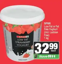 Spar SPAR Low Fat or Fat Free Yoghurt offer