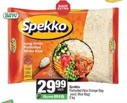 Spar Spekko Parboiled Rice Orange Bag offer