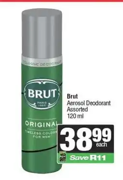 Spar Brut Aerosol Deodorant Assorted offer