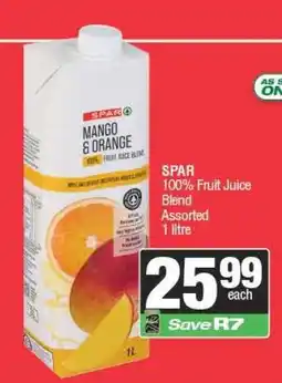Spar SPAR 100% Fruit Juice Blend offer