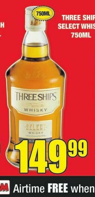 Boxer Three ships whiskey offer
