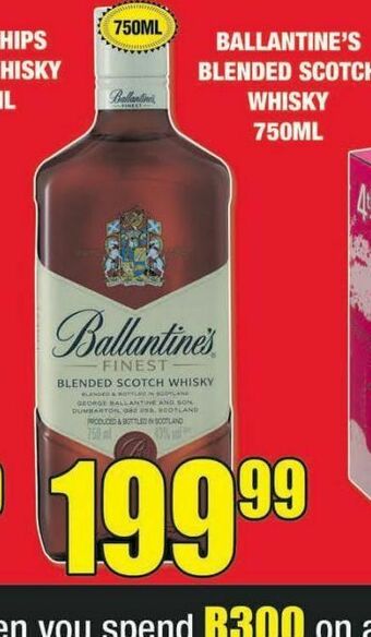 Boxer Ballantine's whiskey offer