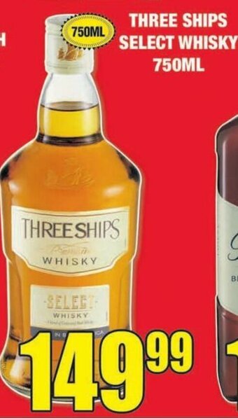 Boxer Liquors Three Ships Select Whiskey 750ml offer