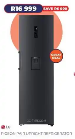 Kloppers LG PIGEON PAIR UPRIGHT REFRIGERATOR offer