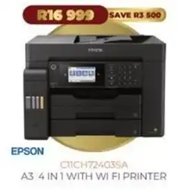 Kloppers EPSON C11CH72403SA A3 4 IN 1 WITH WI FI PRINTER offer