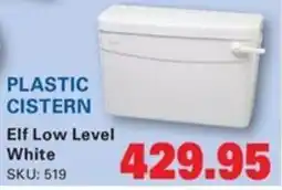 Cashbuild Elf Low Level Plastic Cistern offer