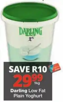 Checkers Darling Low Fat Plain Yoghurt offer