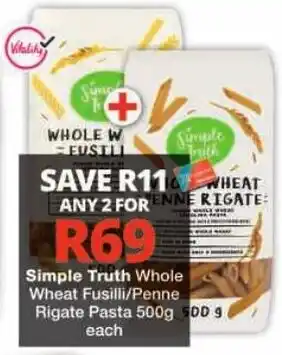 Simple Truth Whole Wheat Fusilli/Penne Rigate