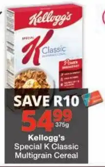 Checkers Kellogg's Special K Classic Multigrain Cereal offer