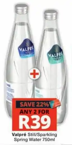 Checkers Valpré Still/Sparkling Spring Water offer