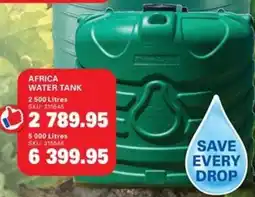 Cashbuild Africa Water Tank offer