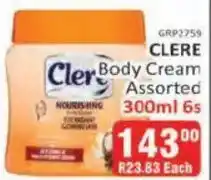 KitKat Cash and Carry Cleré Body Cream Assorted offer
