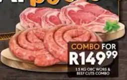 OBC Meat & Chicken 1.5 KG OBC WORS & BEEF CUTS COMBO offer