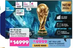 Game 75" Hi-QLED Mini-LED 4K Smart TV (75U65) offer
