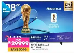 Game Hisense 98" 4K QLED Smart TV offer
