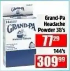 Devland Cash And Carry Grand-Pa Headache Powder offer