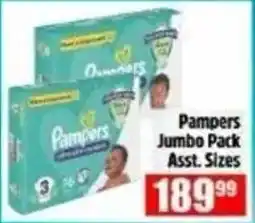 Devland Cash And Carry Pampers Jumbo Pack Assorted offer