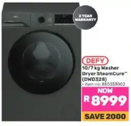 Game DEFY 10/7 kg Washer Dryer SteamCure offer