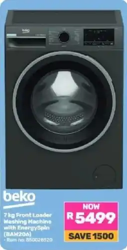Game beko 7 kg Front Loader Washing Machine with EnergySpin (BAW206) offer