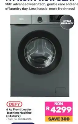 Game DEFY 6 kg Front Loader Washing Machine (DAW392) offer