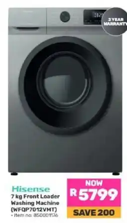 Game Hisense 7 kg Front Loader Washing Machine offer